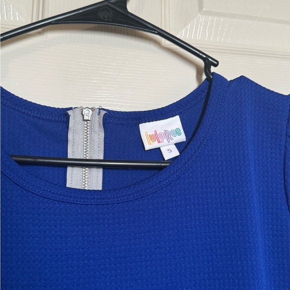 LuLaRoe Vibrant Blue and Red Mini Dress - Picture 3 of 8